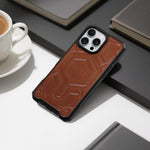 كڤر حماية ASLI Leather Hybrid من الجلد الفاخر لهاتف iPhone 16 Pro ، مزوّد بحماية من السقوط وتبديد للحرارة.