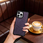 كڤر حماية ASLI Leather Hybrid من الجلد الفاخر لهاتف iPhone 16 Pro ، مزوّد بحماية من السقوط وتبديد للحرارة.