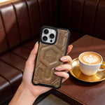كڤر حماية ASLI Leather Hybrid من الجلد الفاخر لهاتف iPhone 16 Pro ، مزوّد بحماية من السقوط وتبديد للحرارة.