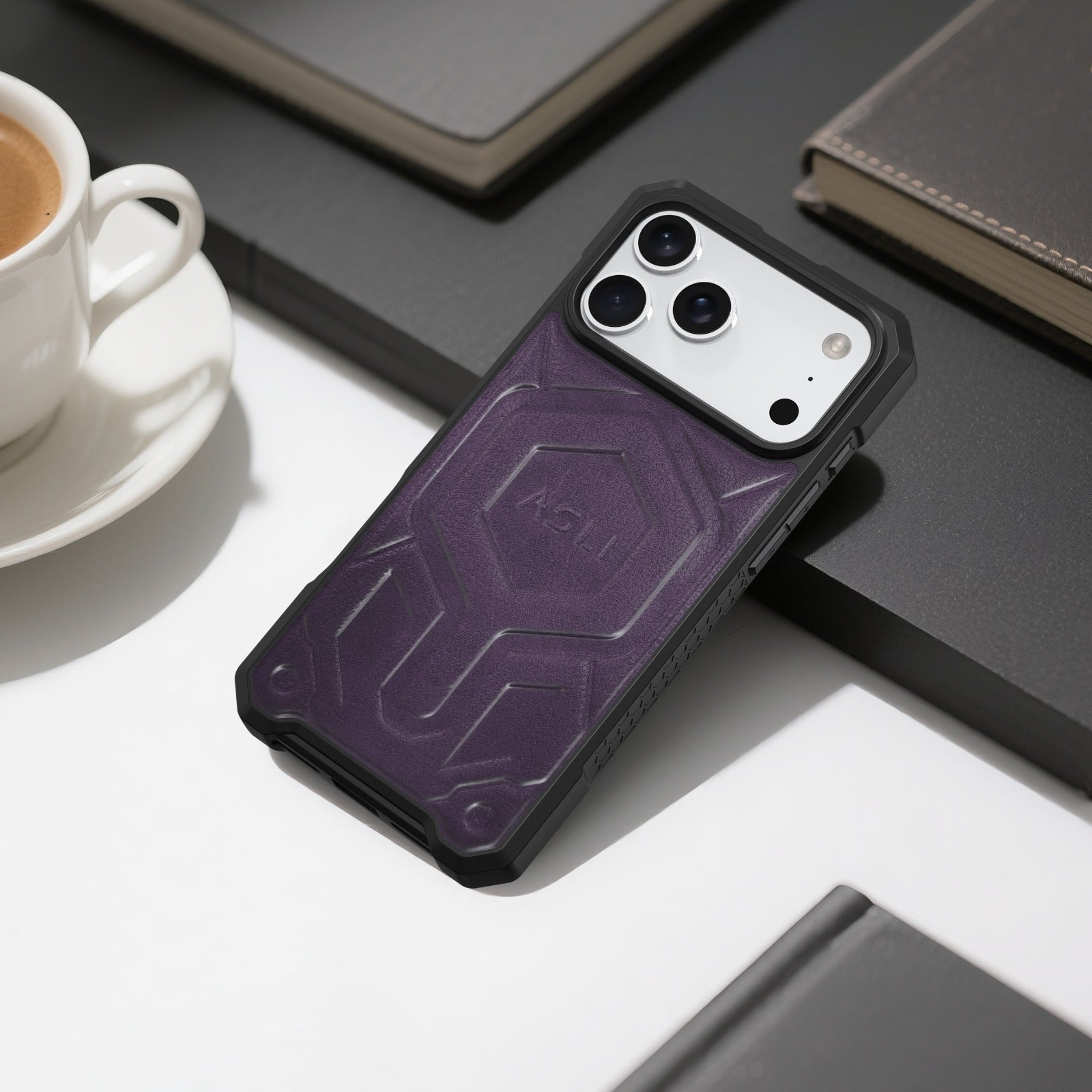 ASLI Leather Hybrid Premium Leather Case With Drop Protection And Heat Dissipation Case For 17 Pro Max