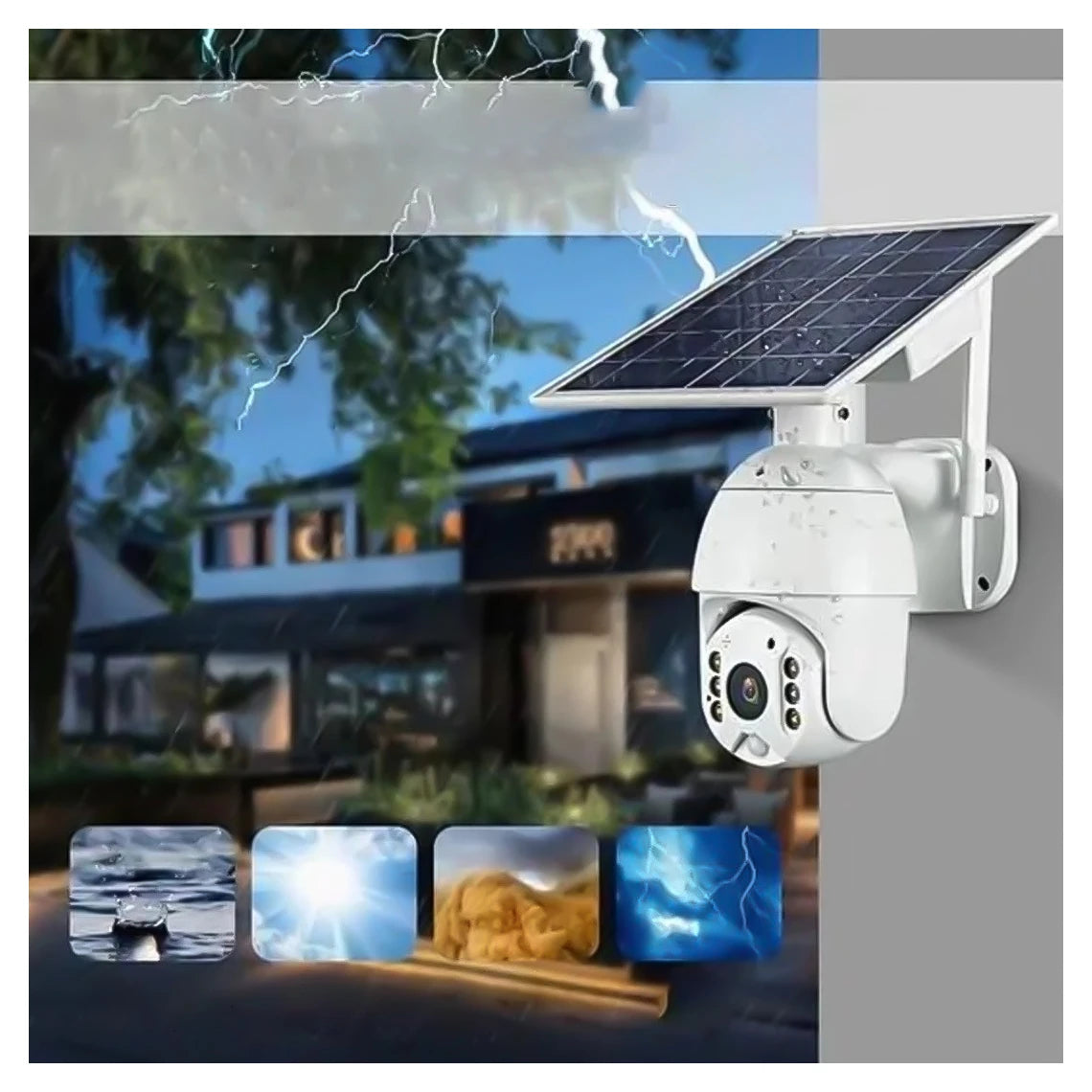 كاميرا مراقبة ذكية تعمل بالطاقة الشمسية عالية الدقة