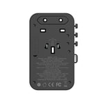 Momax 1-World+ 70W GaN 3-Port w/ Built-in USB-C Cable + AC Travel Adaptor | Black