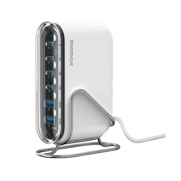 Momax 1-Charge Flow+ 6-Port 120W GaN Desktop Charger USB-C & USB-A