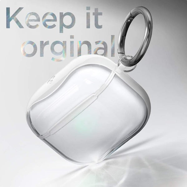 Airpods 4 Protective Clear Cover with Carabiner