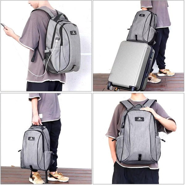 HAWEEL 14W Foldable Removable Solar Power Outdoor Portable Canvas Dual Shoulders Laptop Backpack, USB Output: 5V 2.1A Max