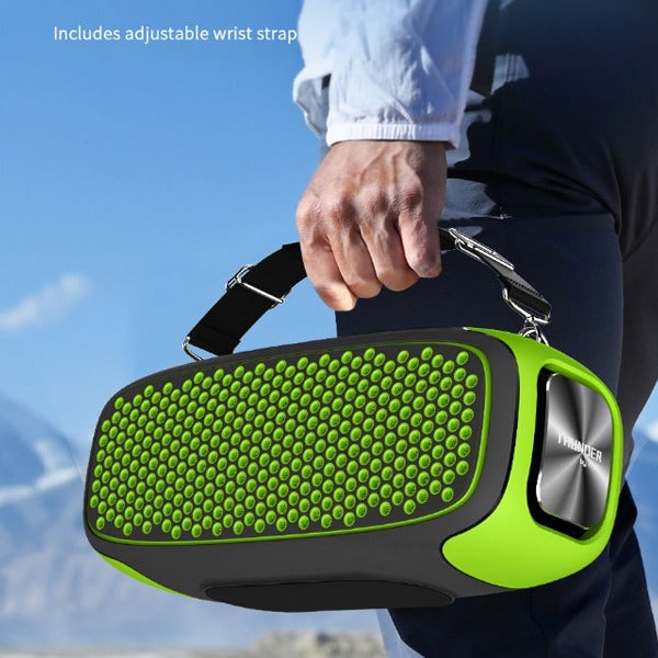 WIWU Wireless Speaker with Wireless Microphone P16 MAX - Black + yellow Green