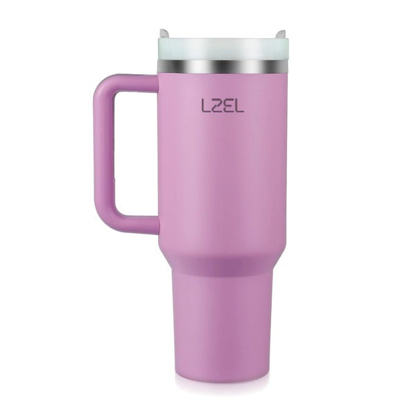 LZEL Tumbler With Handle 1100ML Aqua Pure Vacuum Insulated |Light Purple