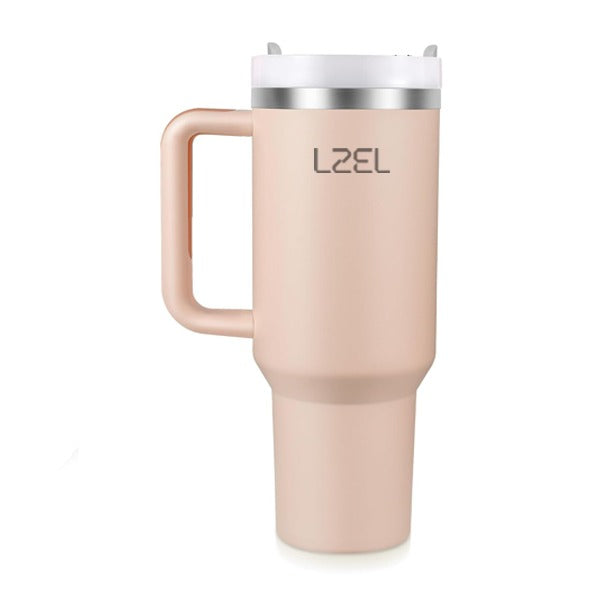 LZEL Tumbler With Handle 1100ML Aqua Pure Vacuum Insulated |Pink