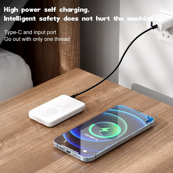 Asli Global 10000mAh Magnetic 15W Wireless PowerBank|White