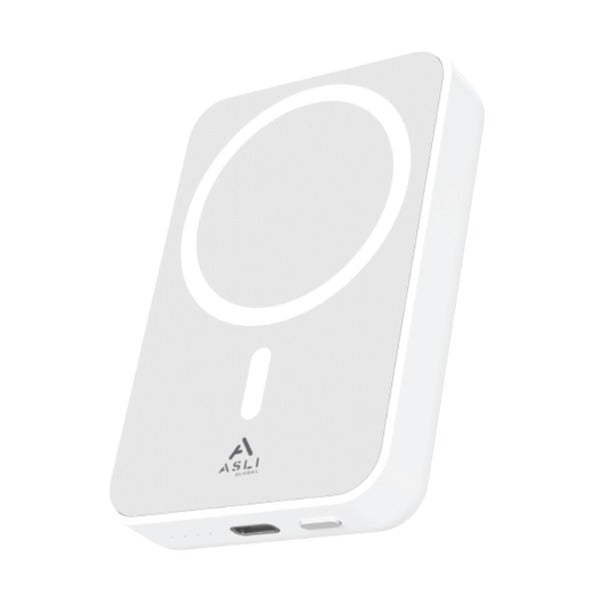 Asli Global 10000mAh Magnetic 15W Wireless PowerBank|White
