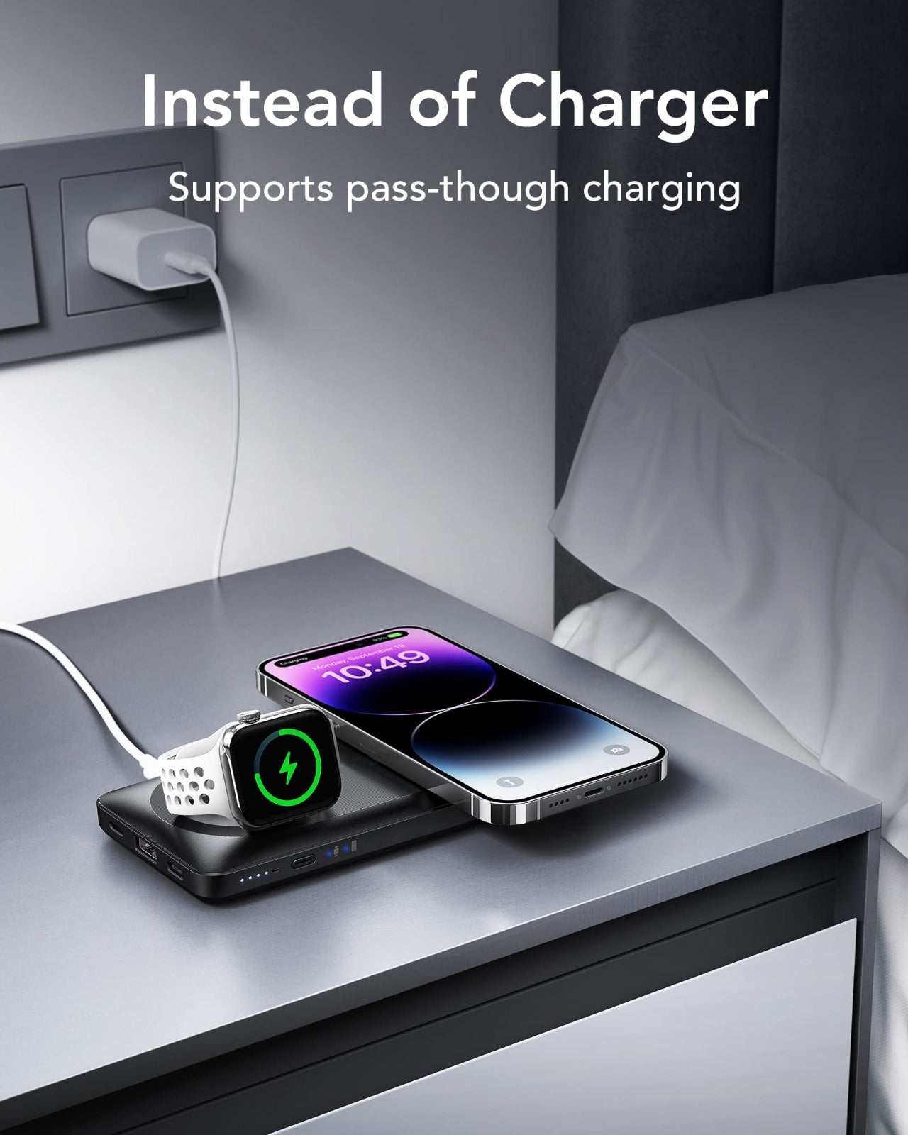 Asli Magcharge Quadfusion 4in1 Pd 10000mah Magsafe Power Bank Black | MC-21