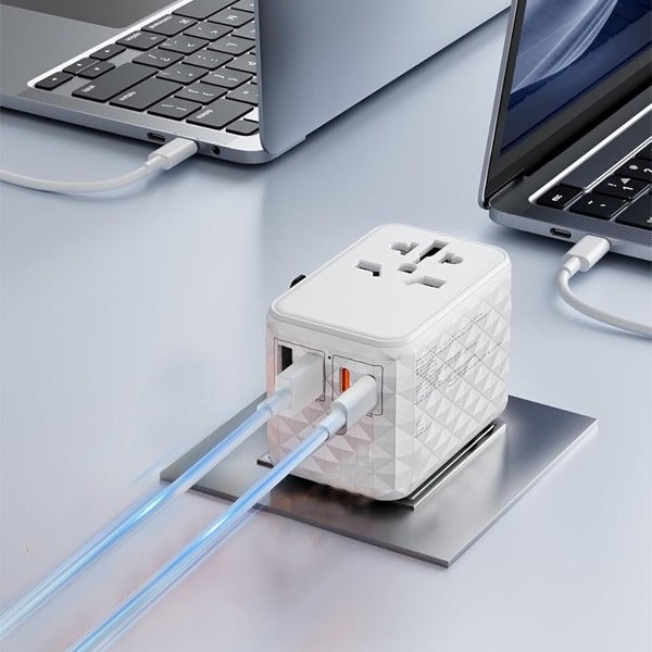 Asli Global GaN Pro Travel 120w Travel Adapter | White