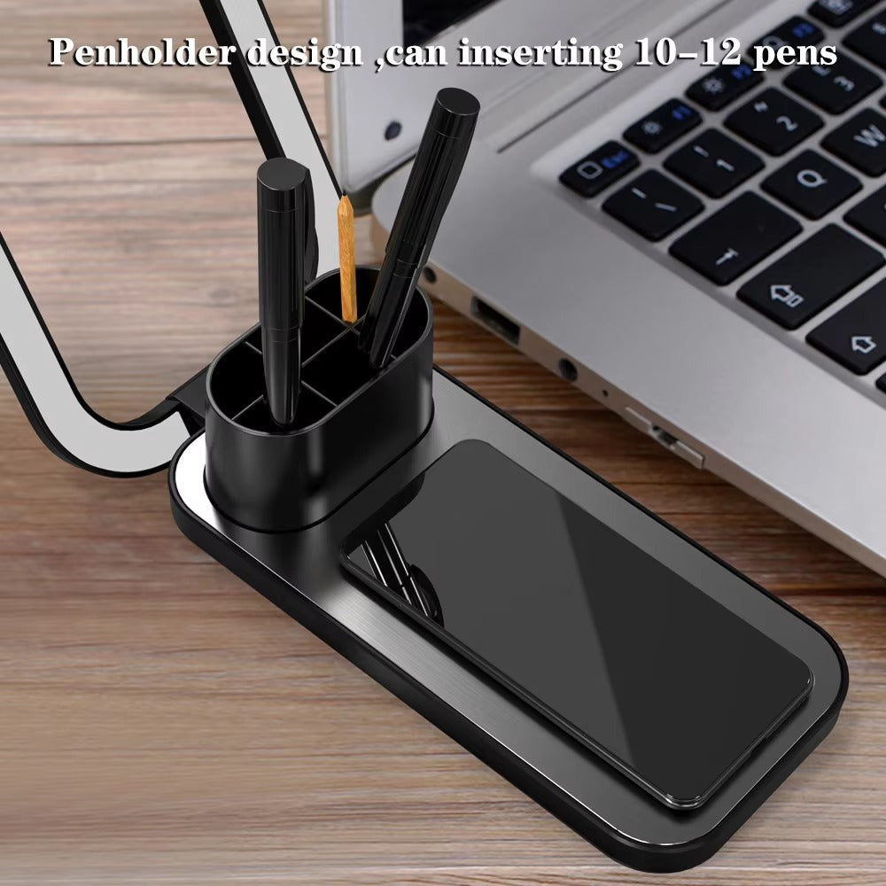 MultiFunction Desk Lamp with Wireless Charger | Black
