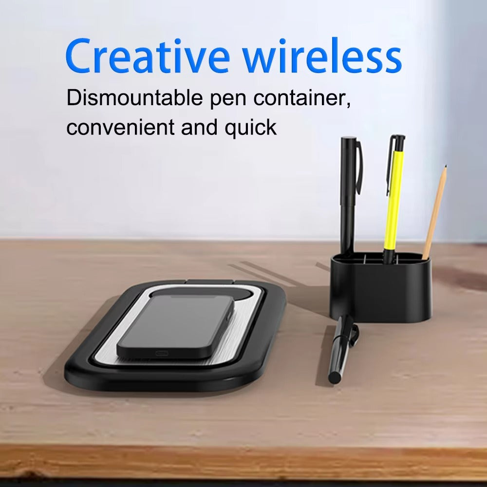MultiFunction Desk Lamp with Wireless Charger | Black
