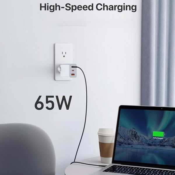 Asli Global Thundervolt 65W Wall Charger | White