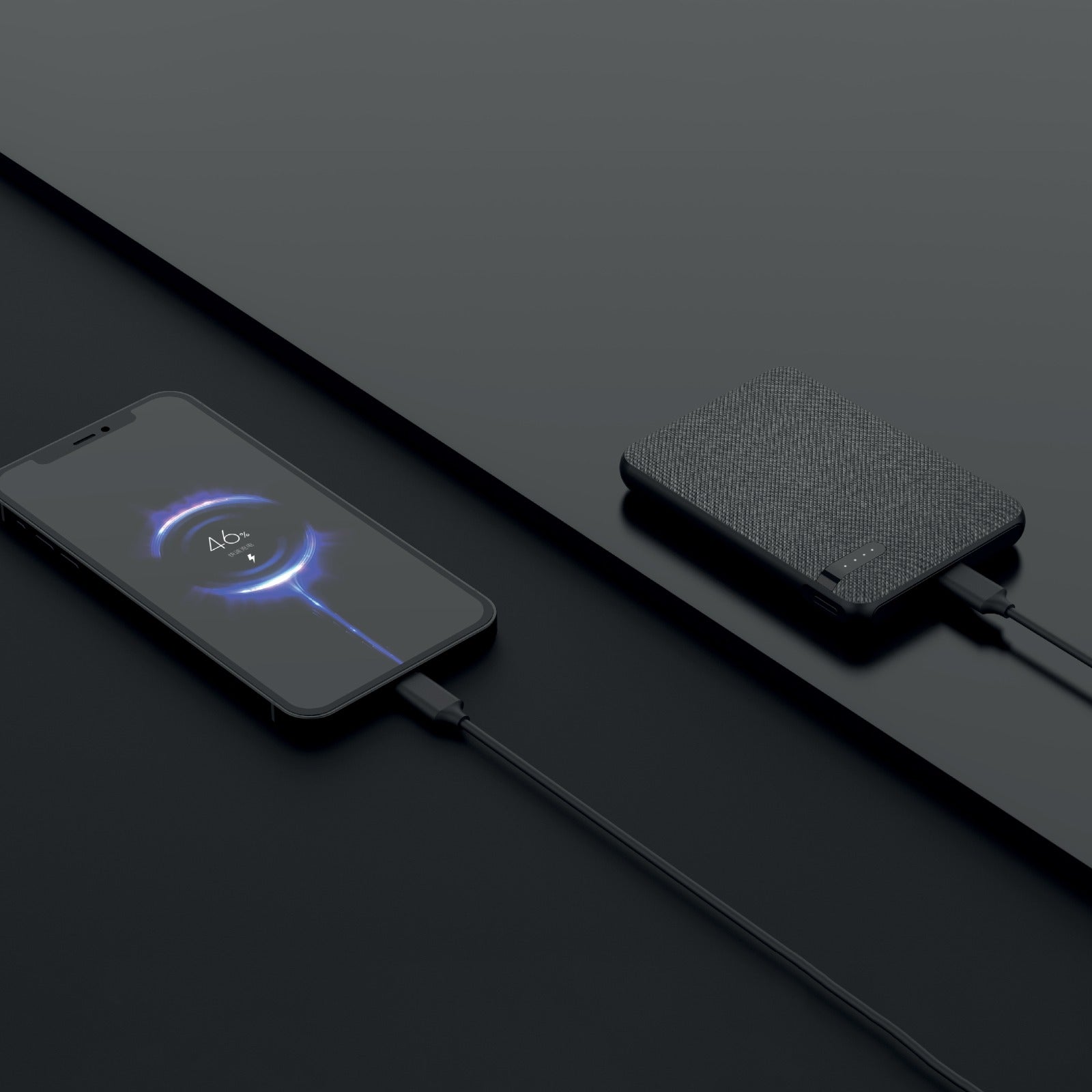 بطارية شحن متنقلة صغيرة Charge Prime Luxe من أسلي جلوبال سعة 5000 مللي أمبير PD مع كيبل Type-C