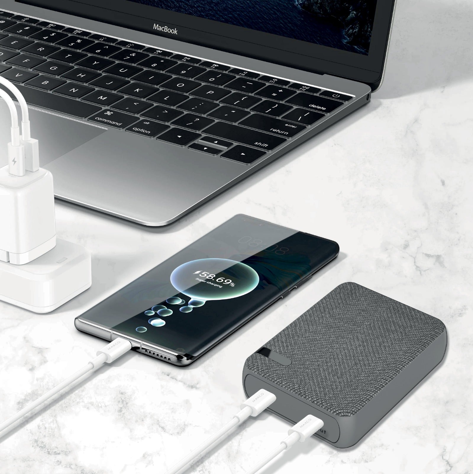 Asli Charge Prime Luxe 10000mAh PD Type-C Mini Power Bank | Gray