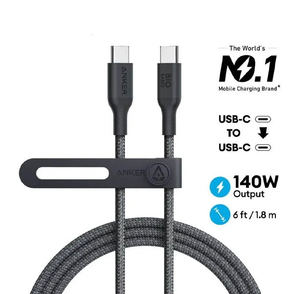 Anker 544 USB-C To USB-C Cable 140W Bio-nylon 1.8m | Black