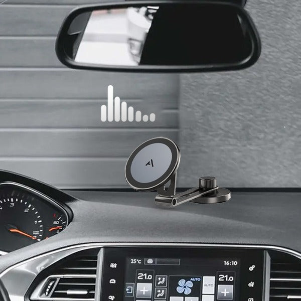 حامل للهاتف من أسلي جلوبال للسيارة مغناطيسي | فضي