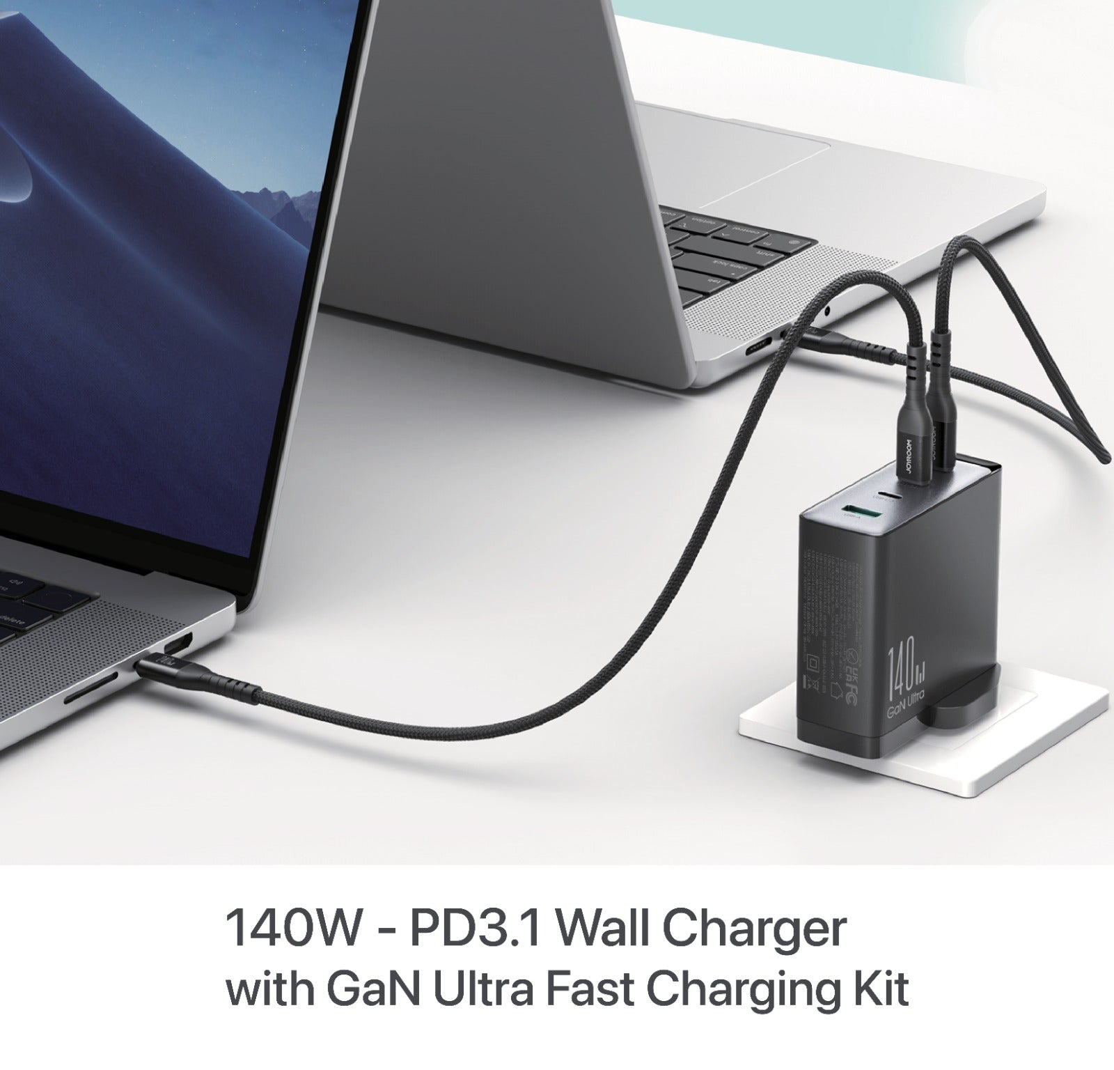 Asli Thundervolt 3 USB-C & 1 USB 140W Home Charger Black