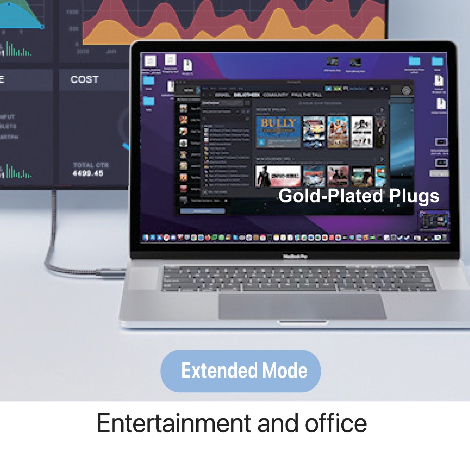 Asli Global Power Link Type-C to HDTV Cable 8K UHD 1m|Black