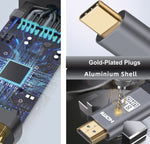 Asli Global Power Link Type-C to HDTV Cable 8K UHD 1m|Black