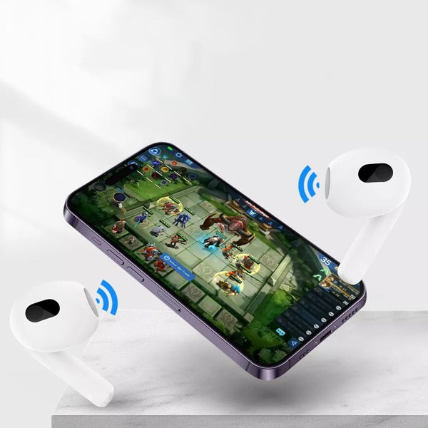 سماعة أذن Sound Buds Vibe من أسلي جلوبال لاسلكية | أبيض