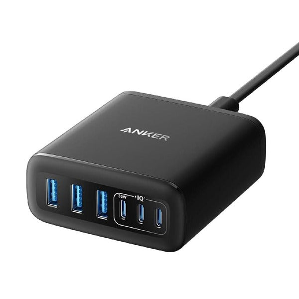Anker Charger (112W, 6 Ports, GaN) Black