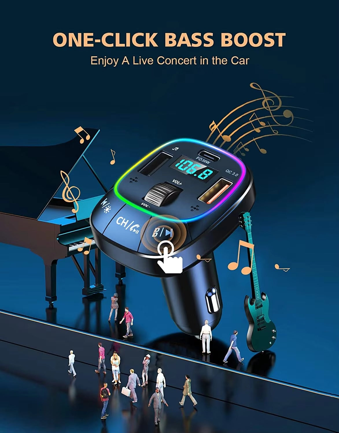 Asli Global Thundervolt Car Wireless FM Transmitter