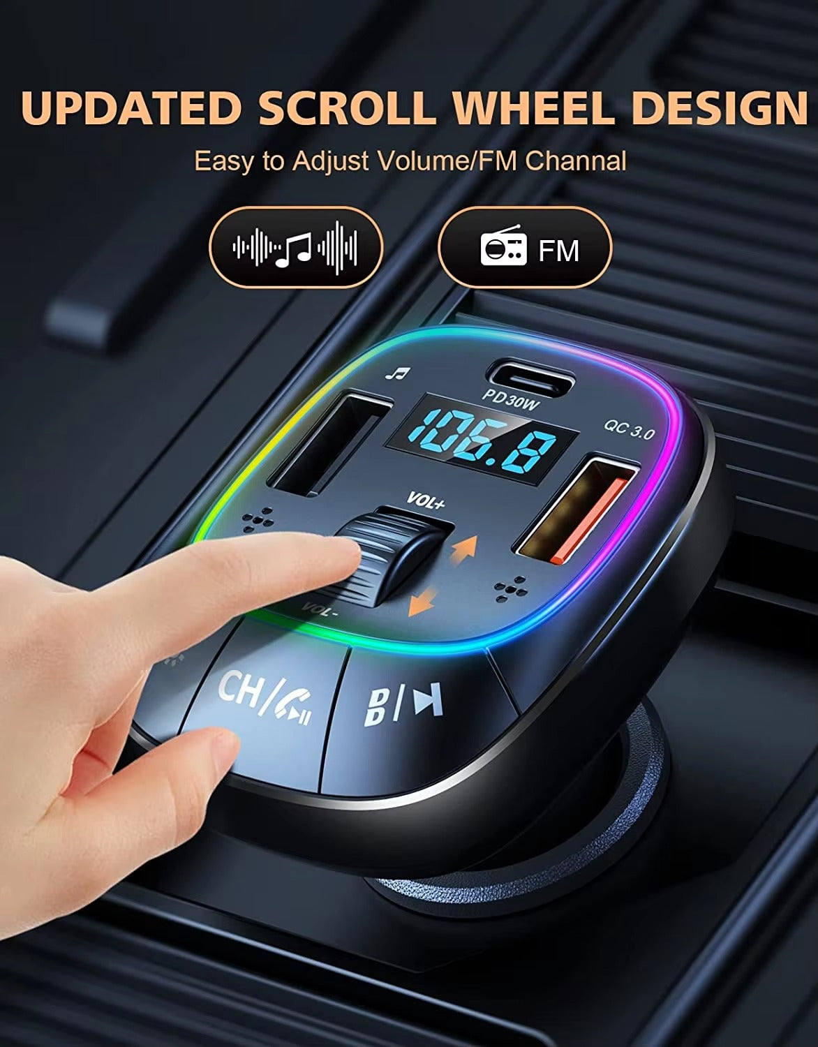 Asli Global Thundervolt Car Wireless FM Transmitter