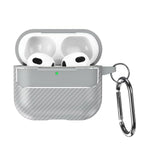 كڤر حماية TPU لسماعات AirPods 4 مصنوع من الكربون | رمادي
