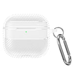 AirPods 4 TPU Carbon Fiber Texture Protective Case | White