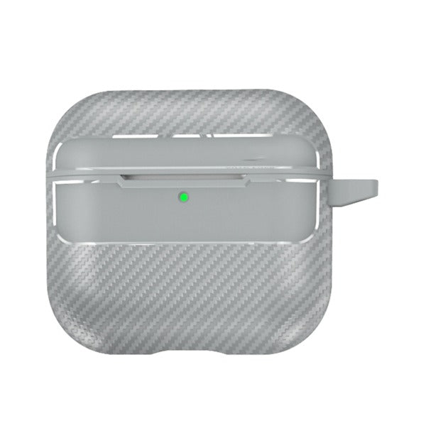 كڤر حماية TPU لسماعات AirPods 4 مصنوع من الكربون | رمادي