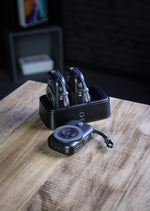 محطة الطاقة المحمولة TrioEnergia من ليزل 10,000 مللي أمبير × 3 تدعم الشحن اللاسلكي مع كيبل مدمج |أسود