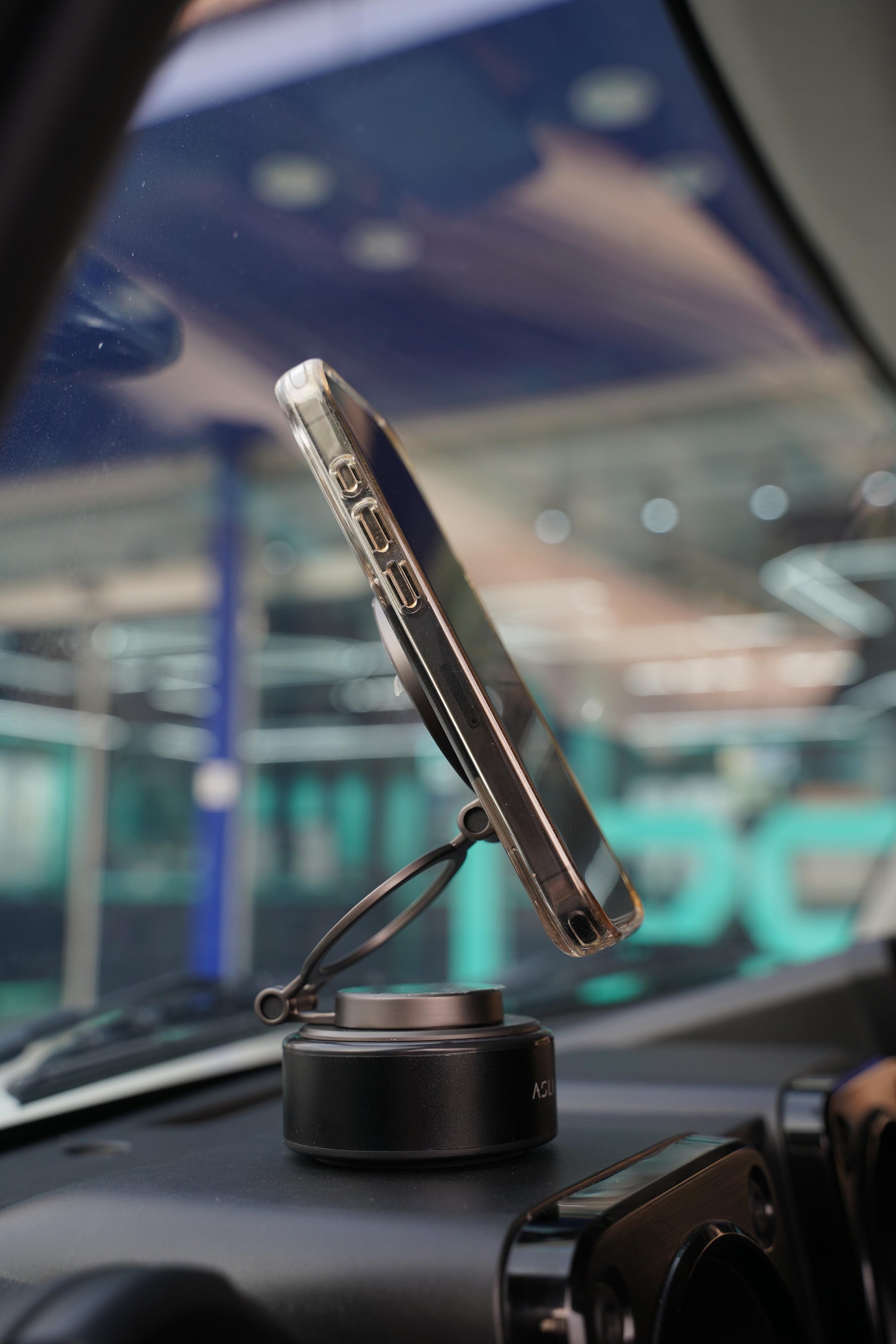 Asli Global Supravox X2 Vacuum Suction Cup Phone Mount 360 Adjustable | Black