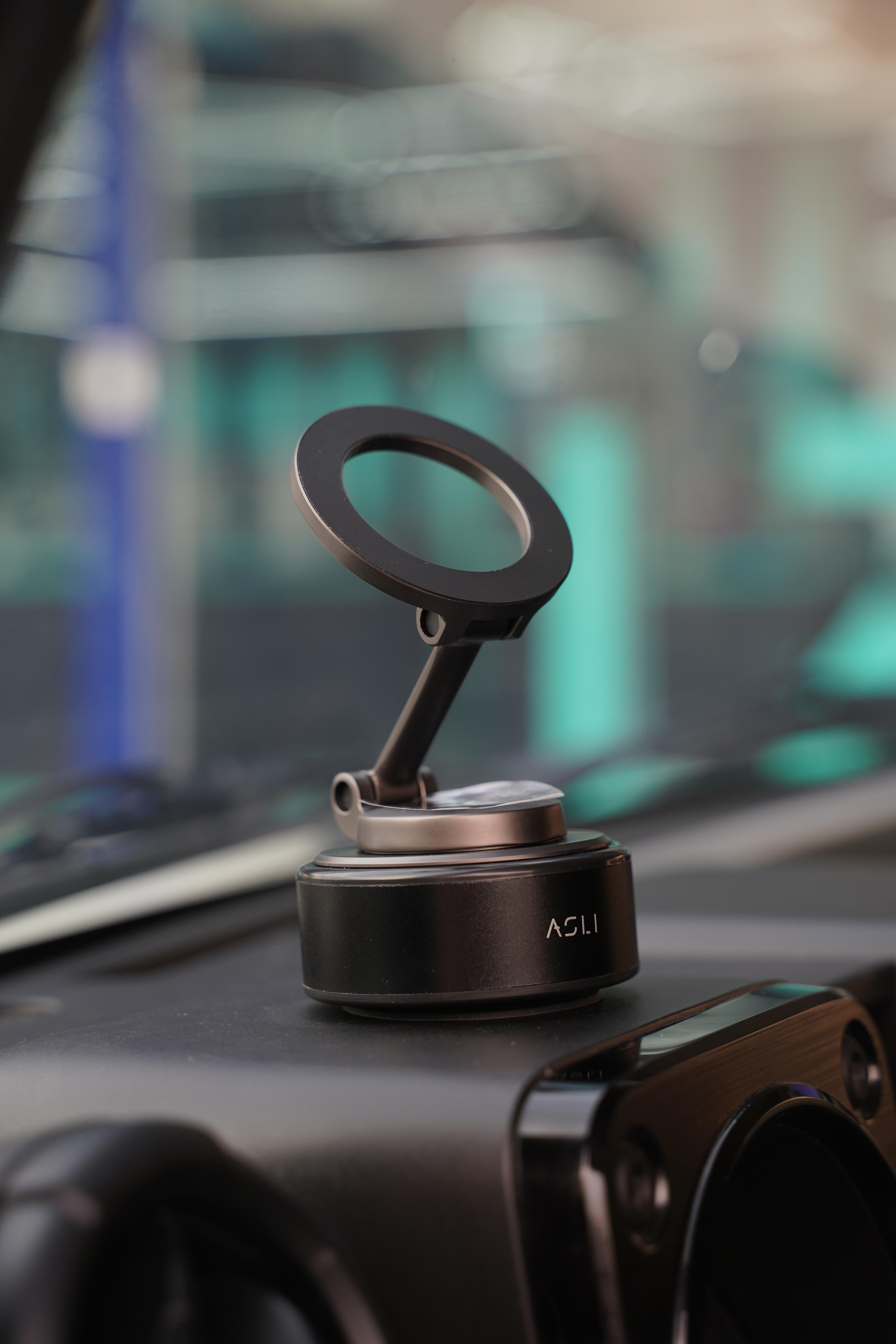 Asli Global Supravox X4 Vacuum Suction Cup Phone Mount 360 Adjustable | Black