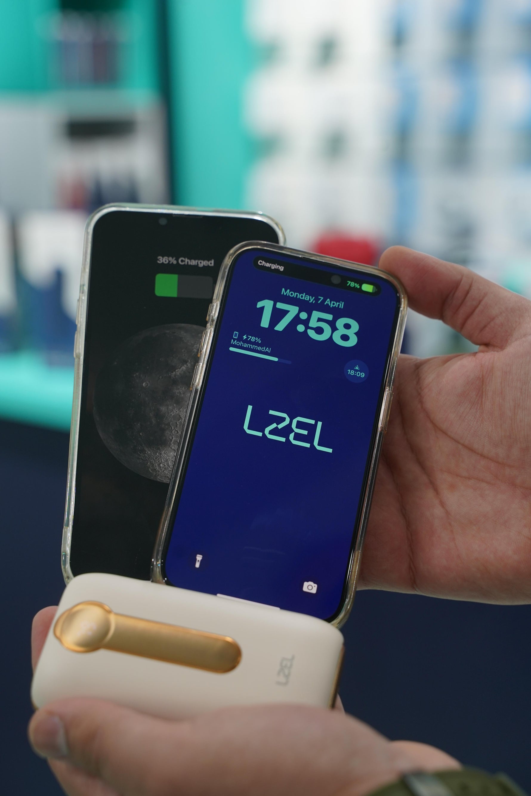 LZEL Quadra Energia X Station 10000mAh Charging Station Built In Cable Lightning And Type-C | Yellow