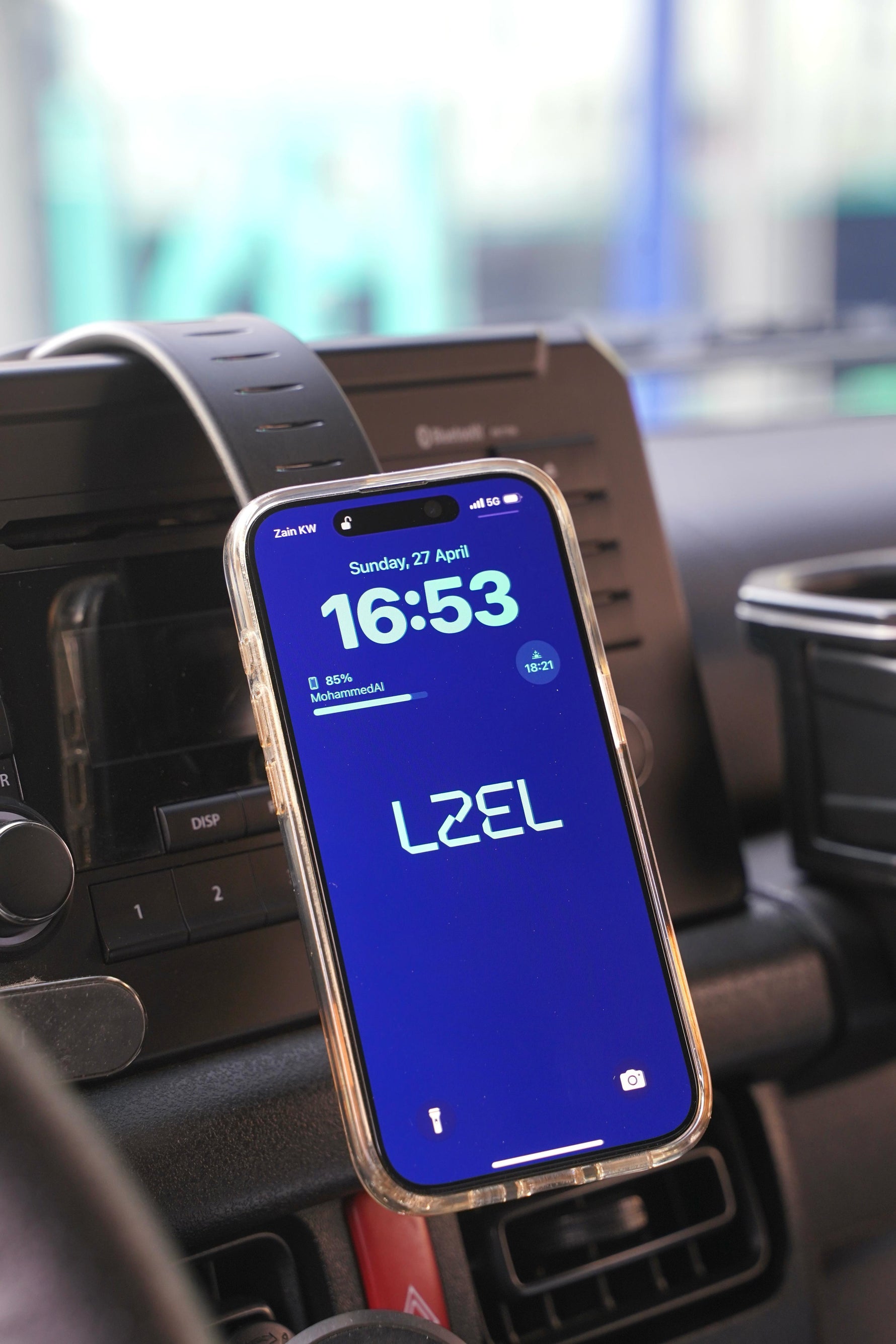 حامل سيارة للهاتف من أسلي جلوبال بحلقة مغناطيسية مع قاعدة دائرية دوارة وقوة مغناطيسية قوية