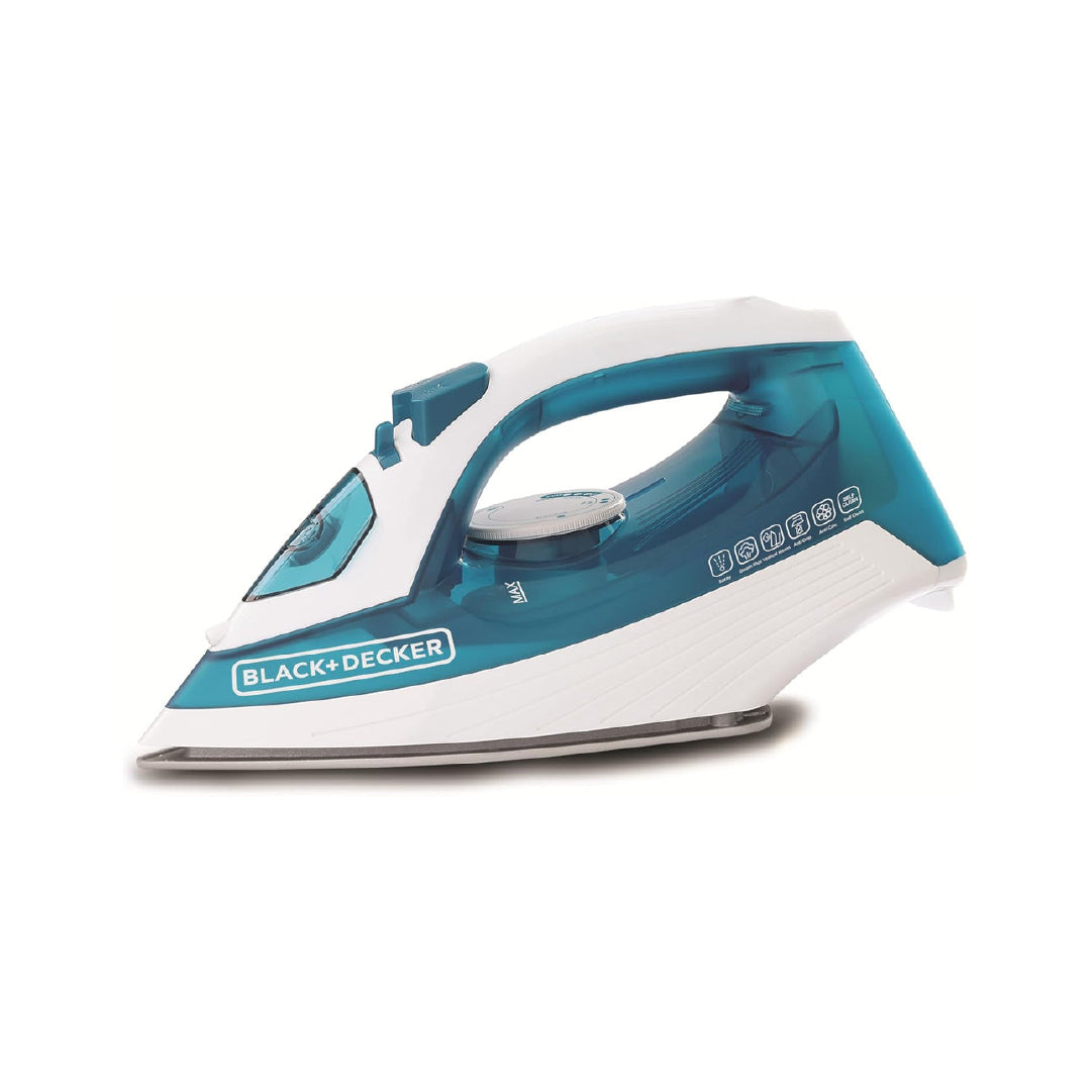 مكواة بخار X1575-B5 من Black & Decker قوة 1600 واط قاعدة سيراميك | أبيض وأخضر