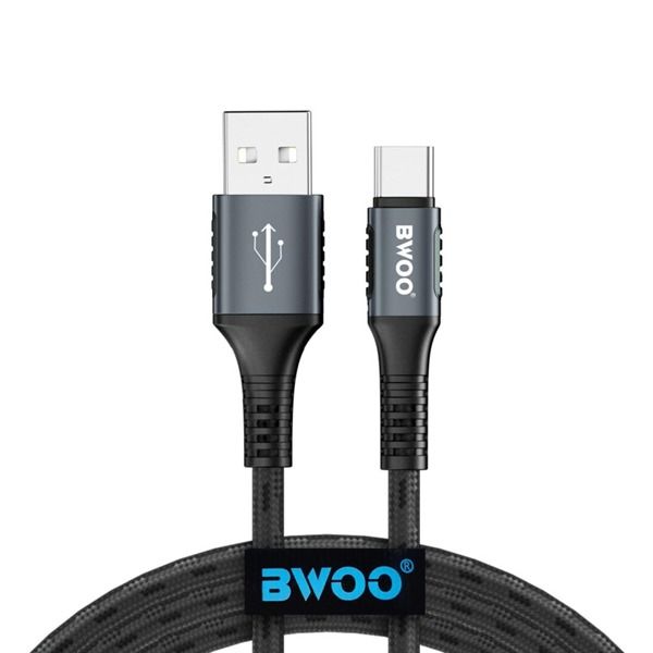 كابل بيانات Bwoo من USB إلى USB-c 5a 1m أسود | X170C