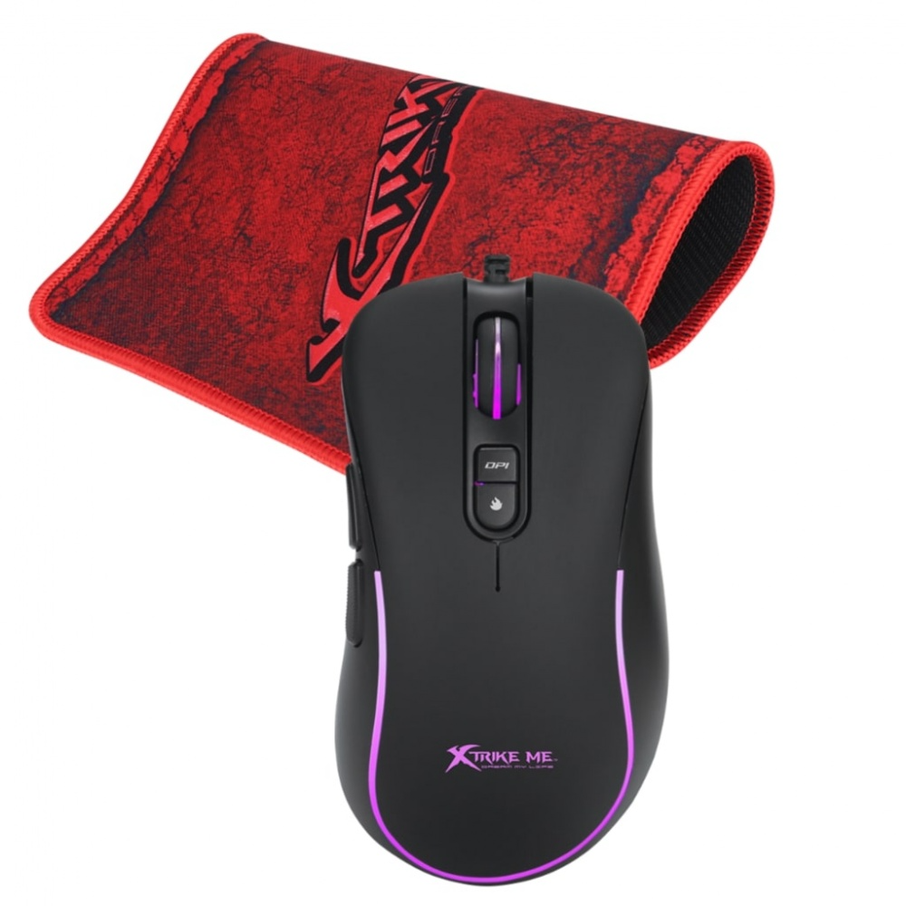 ماوس الألعاب GMP-290 من Xtrike Me السلكي 7 أزرار RGB مع ماوس باد