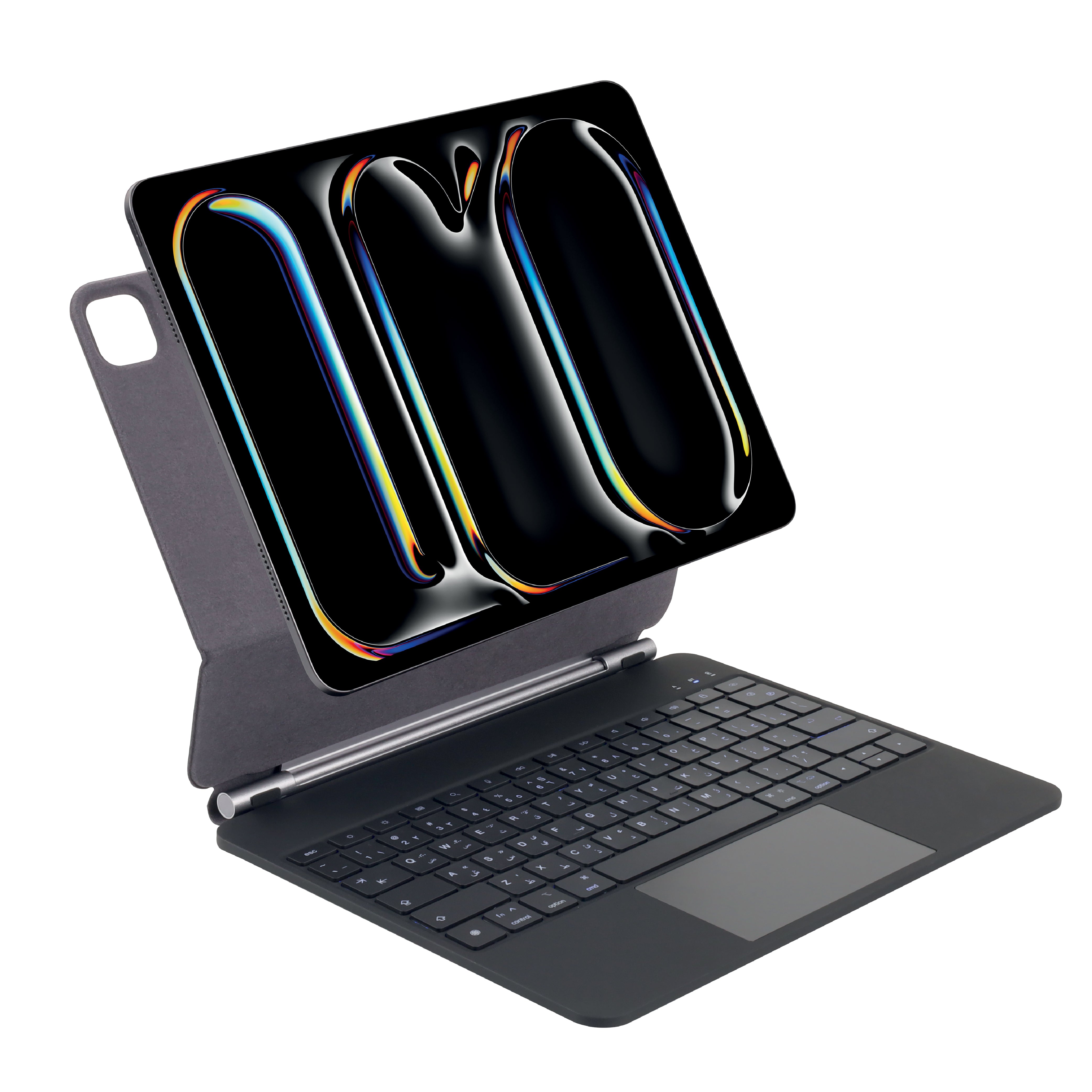 Lzel iPad Pro 13-inch M4 Zenkey Axon Series Magic Keyboard Arabic And English Black