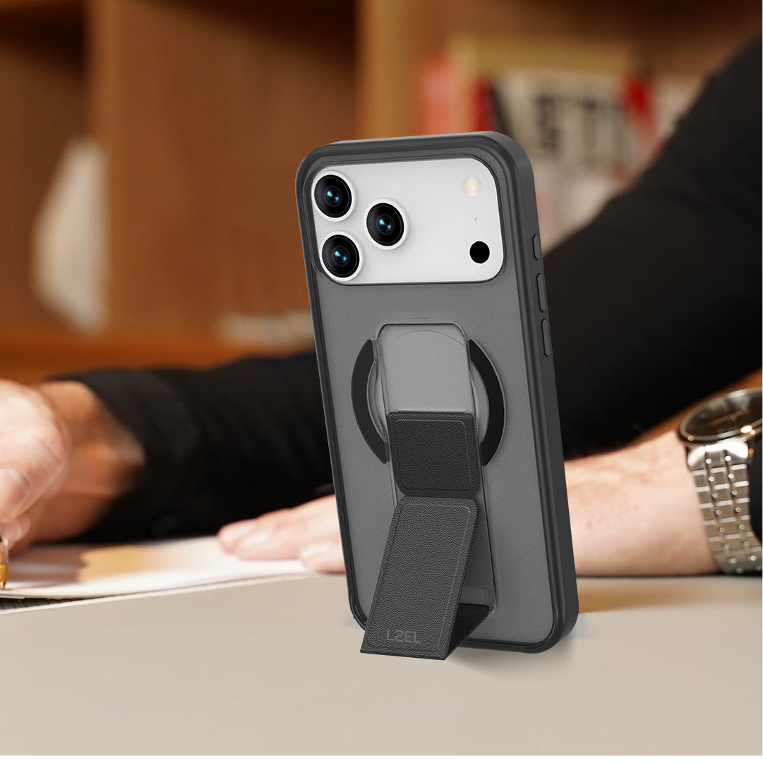 LZEL Magsynto Strap Case for iPhone 17 Pro | Black