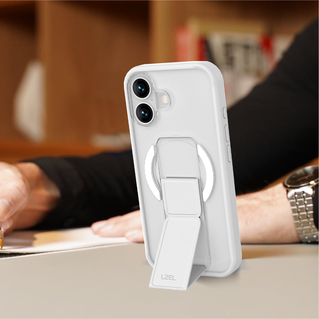 LZEL Magsynto Strap Case for iPhone 17 | White