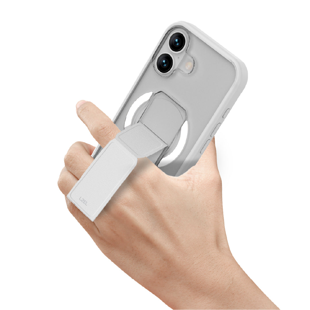 LZEL Magsynto Strap Case for iPhone 17 | White