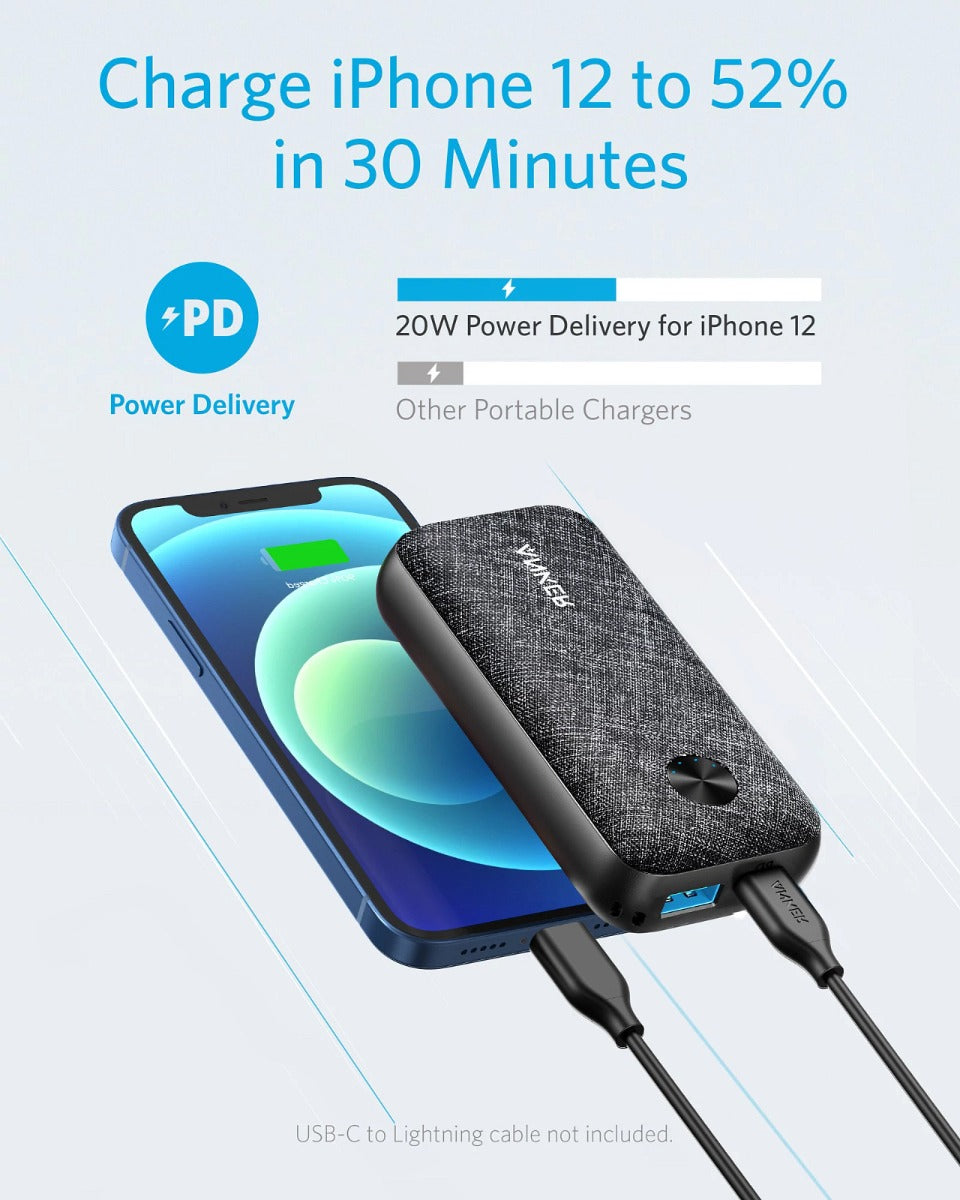 Anker 10000mAh PD PowerCore Metro 25W Black Febric