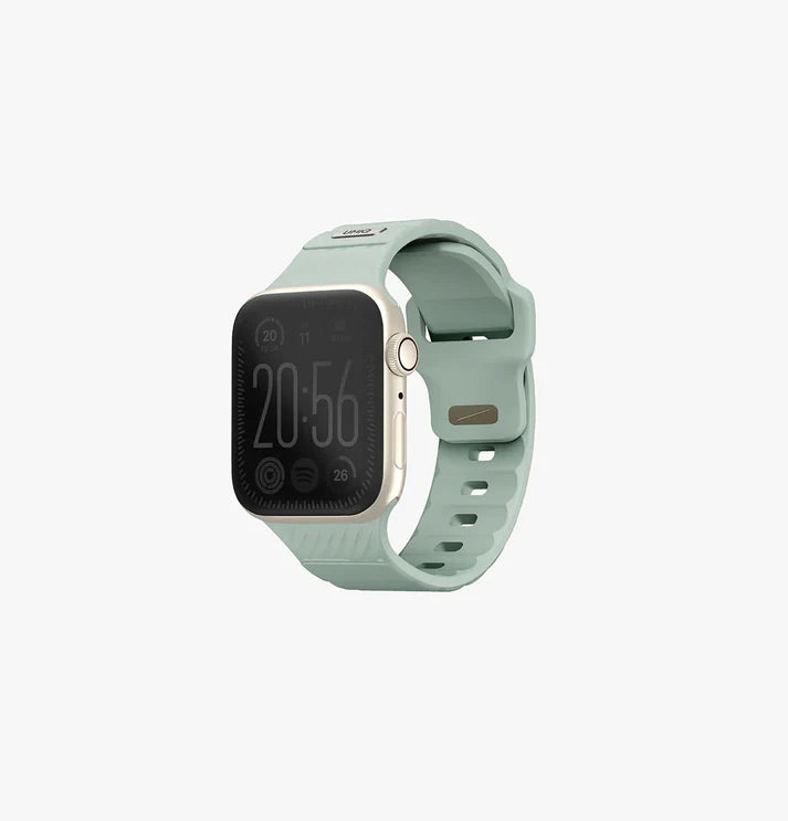 Uniq Stride Fkm Rubber Apple Watch Strap 41/40/38mm - Iceplant Green