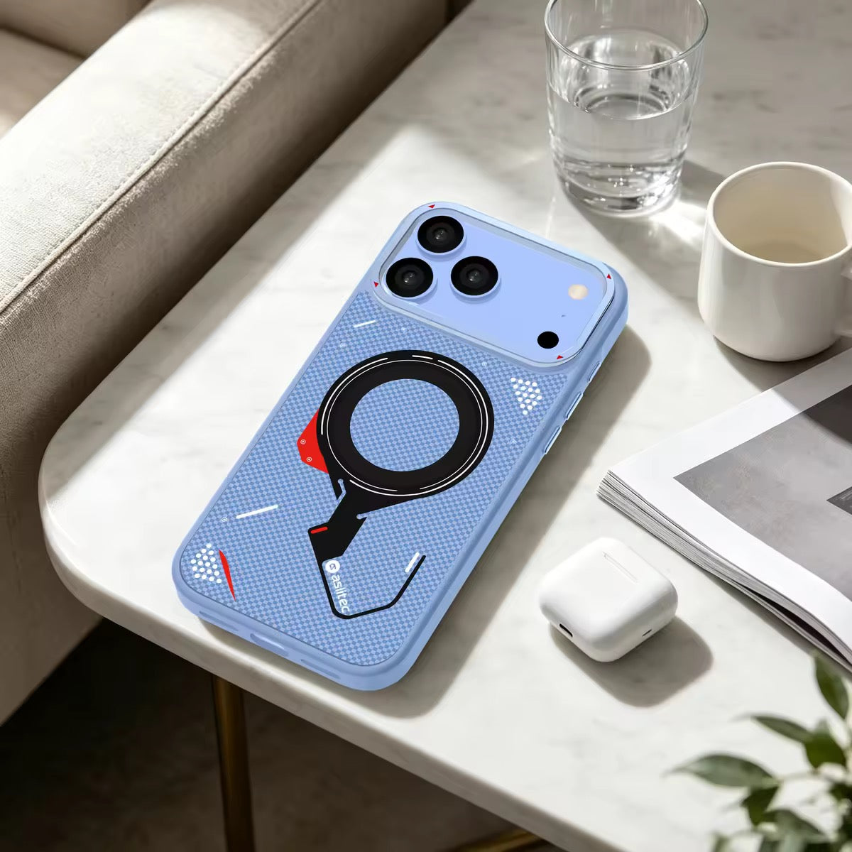 كڤر حماية aslitec Cybermech بتصميم هجين ولمسات معدنية ومتوافق مع MagSafe لهاتف iPhone 18 Pro & 18 Pro Max