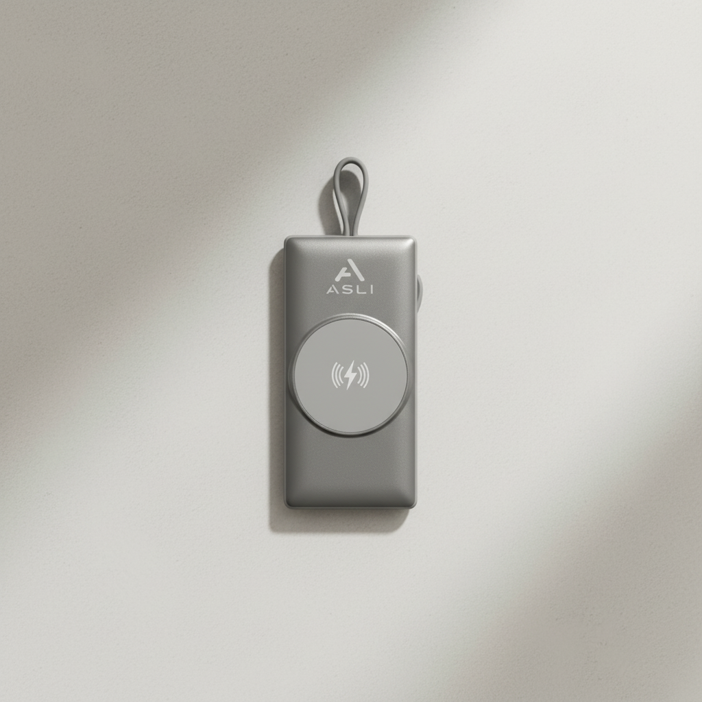 Asli Global 10000mAh x 8 Wireless Magnetic Power Bank PowerStation|Black