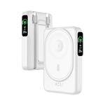 بطارية متنقلة Magcrest Hub من أسلي جلوبال 6 في 1 لاسلكي 10000 مللي أمبير بتقنية PD | أبيض